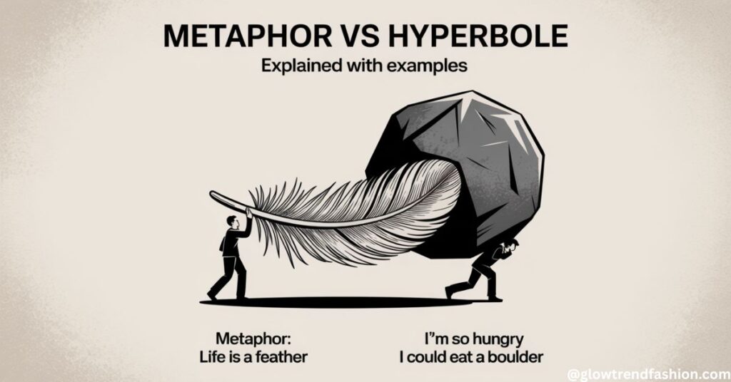Metaphor vs Hyperbole