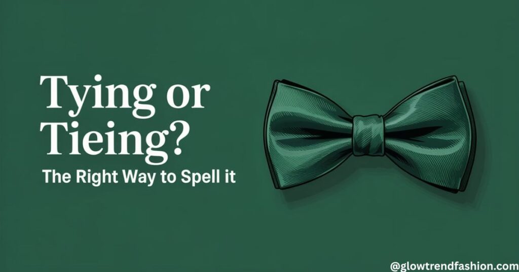 tying or tieing