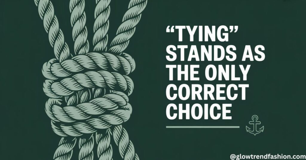 "Tying" Stands as the Only Correct Choice