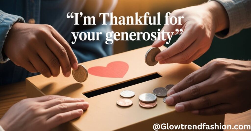 I’m thankful for your generosity