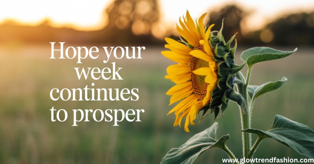 Hope Your Week Continues to Prosper