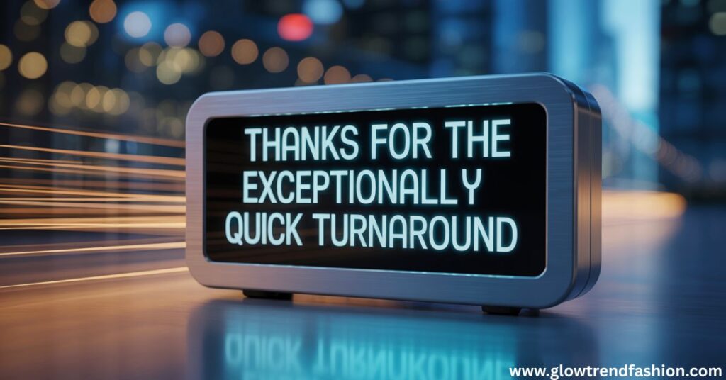 Thanks for the exceptionally quick turnaround