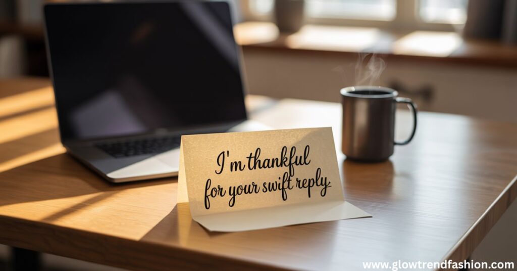 I'm thankful for your swift reply